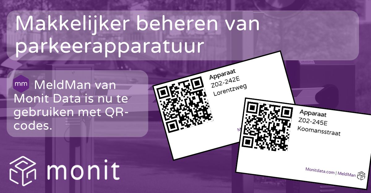 Beheren van parkeerapparatuur met Meldman met QR-codes