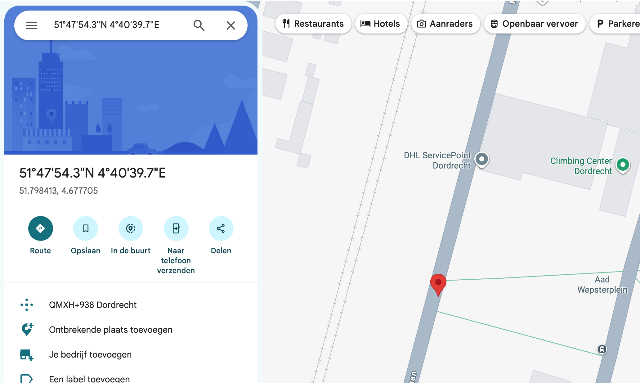 Monit Data Meldman Google Map locatie